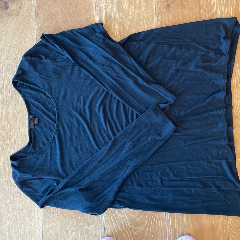 J. Jill Blue Relaxed 3/4 Sleeve Blouse